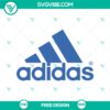 Adidas logo SVG cut file with three stripes design. Free classic sports design for digital use.