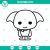 House Elf Chibi Vector Cut File, Adorable Elf SVG for crafts, Instant Download, perfect for Christmas crafts and decorations.