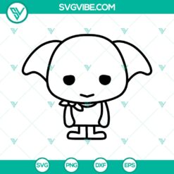 House Elf Chibi Vector Cut File - Cute Elf SVG for Instant Download