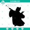 Fairy Godmother magic wand silhouette clipart, Cinderella-inspired, SVG and PNG download, perfect for enchanting digital designs.