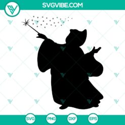 Fairy Godmother Magic Wand Silhouette Clipart Inspired by Cinderella - SVG PNG Download