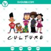 Black cartoon friends culture SVG DXF EPS PNG files, featuring diverse characters in a trendy design. Ideal for digital projects.