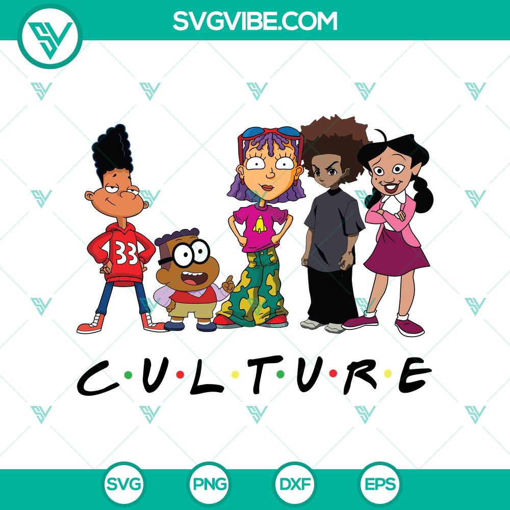 mockup-260362220.jpg Black cartoon friends culture SVG DXF EPS PNG files, featuring diverse characters in a trendy design. Ideal for digital projects.