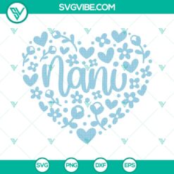 Floral heart SVG design for Grandma Happy Mothers Day shirt. Unique and sentimental design perfect for celebrating Grandma.