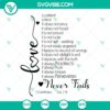 1 Corinthians 13 SVG love never fails Bible verse wall decor cut files - instant download, perfect for home decor.