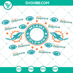 Miami Dolphins Starbucks Wrap Svg | Sport Football Cup Svg Download