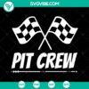 Race track pit crew racing mechanic car parties SVG clipart for instant download, perfect for race-themed designs.