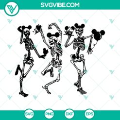 Disney Skeleton Mickey Dancing Funny Halloween Svg - Svg Cut Files Clipart