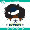 Dallas Cowboys Christmas Santa Black Girl SVG featuring NFL Super Bowl Logo. Perfect design for instant download.