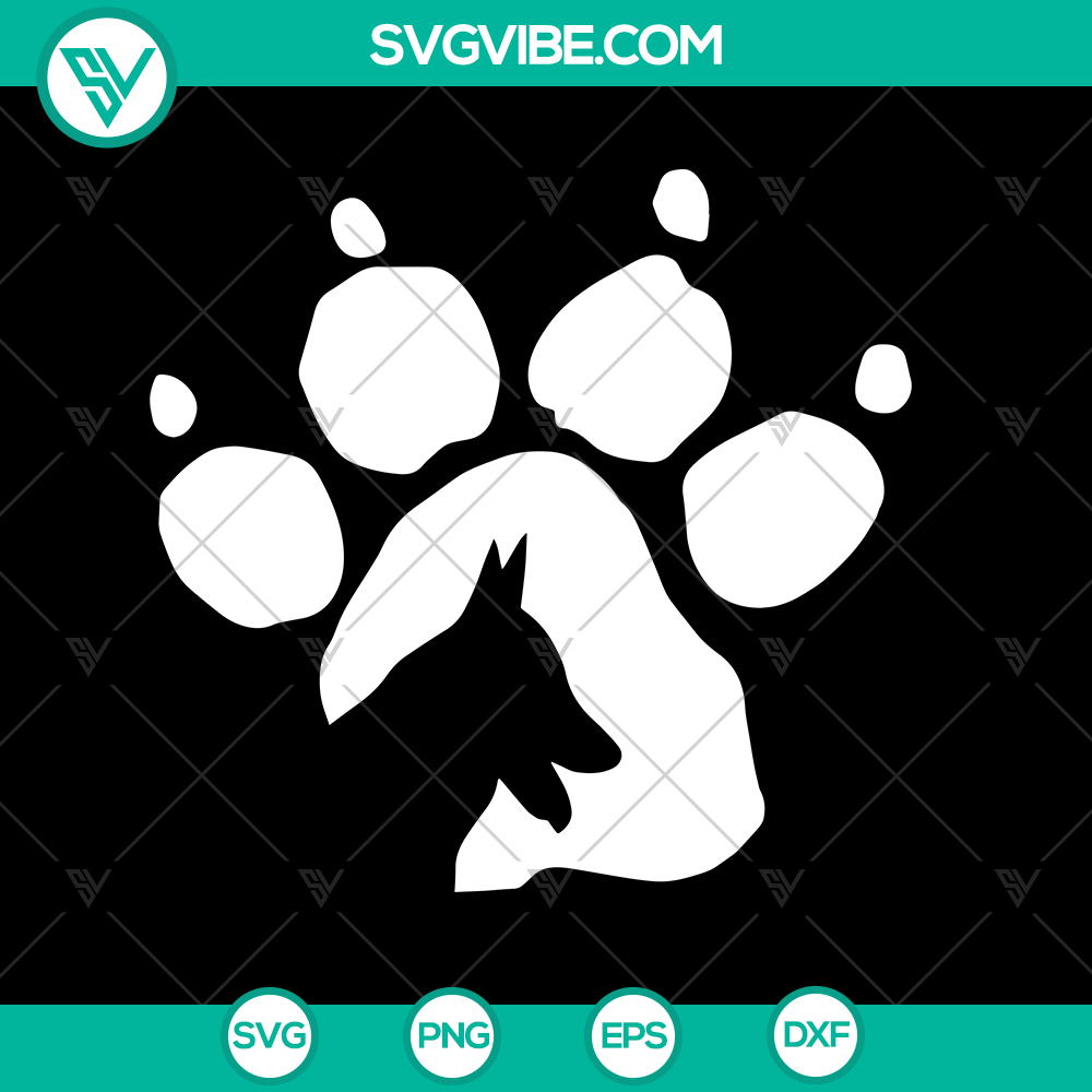 mockup-271976544.jpg German Shepherd Dog Mom Police K9 design with paw print, Iron On Decal in SVG, DXF, EPS, PNG formats - perfect for dog lovers and police officers.