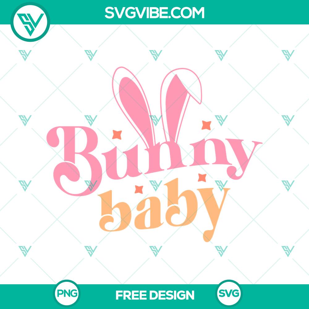 Bunny Baby SVG Cut File – Free Cute Easter Bunny Design Free Bunny Baby SVG Cut File for Easter, featuring a cute bunny design perfect for crafting.