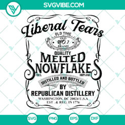 Liberal Tears &amp; Trump Supporter SVG Bundle - High-Quality Melted Snowflakes AI Files