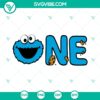 Cookie Monster 1st Birthday Shirt SVG design for Silhouette & Cricut machines, perfect for birthday celebrations.