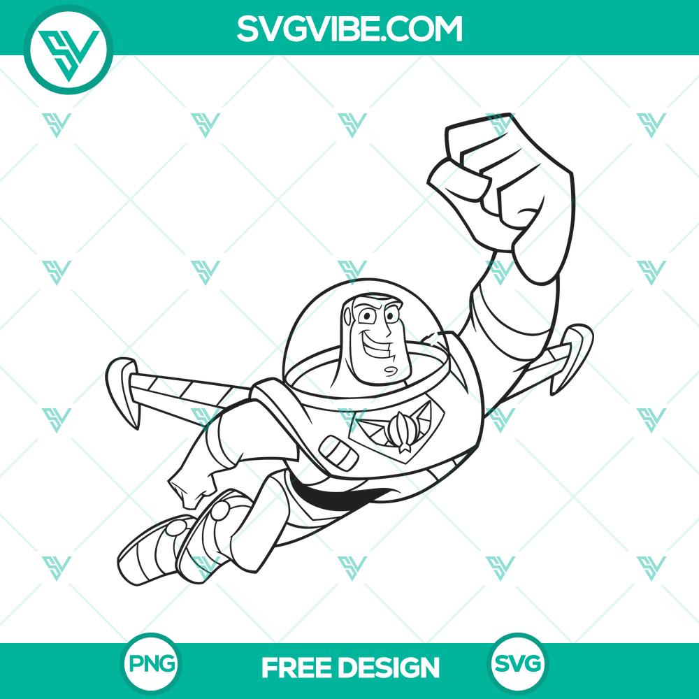 Buzz Lightyear Outline SVG Cut File – Free Space Ranger Design Buzz Lightyear outline SVG cut file, free Space Ranger design for crafts and projects, Toy Story character silhouette for Disney fans.