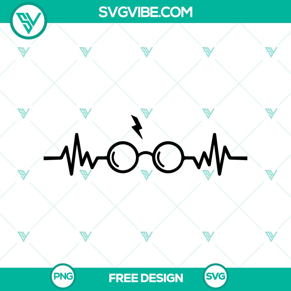 Heart Beat Harry Potter Glasses SVG Cut File – Free Wizard-Themed Design Heart Beat Harry Potter Glasses SVG Cut File featuring a free wizard-themed design, perfect for crafting and DIY projects.