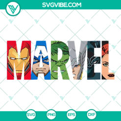Marvel Avengers Superheroes SVG Cut Files Bundle - Iron Man, Captain America, Hulk, Thor, Black Panther, Black Widow - Instant Download
