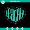 School SVG teacher cut file with inspirational quote for Cricut craft projects, instant download.