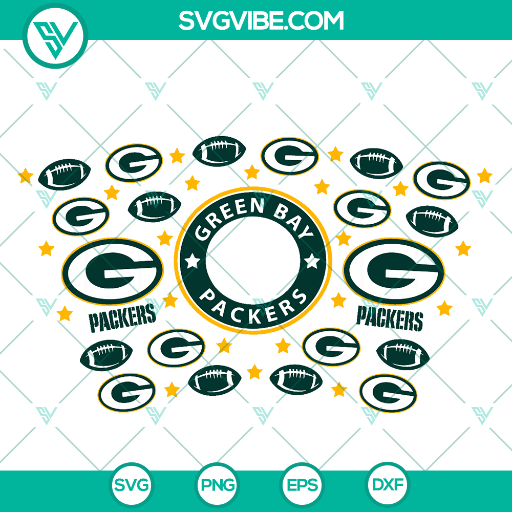 mockup-28310491.jpg Green Bay Packers Starbucks wrap SVG featuring football sport design, perfect for Green Bay Packers fans.
