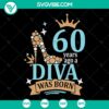60th Birthday Diva SVG Bundle featuring a stylish high heel design, perfect for a birthday celebration. Ideal for instant download.