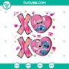 Lilo & Stitch XOXO Valentine’s Day SVG DXF EPS PNG Cut Files for DIY craft projects, featuring adorable cartoon characters and love theme.