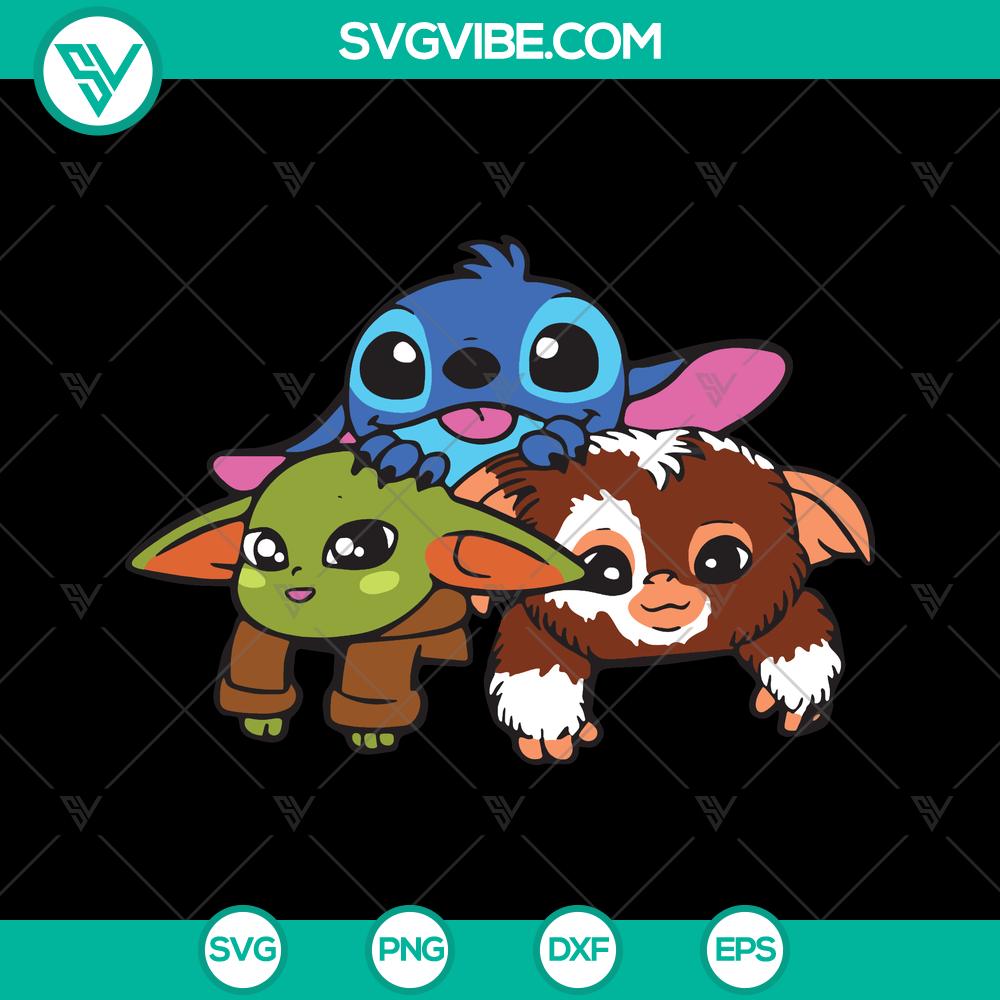 Yoda, Stitch, Gizmo, and Friends SVG Bundle – Instant Download Yoda, Stitch, Gizmo, and Friends SVG bundle with popular characters for download. Ideal for crafting and projects.