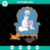 Duchess and Kittens SVG featuring The Aristocats white cat Disney character. Ideal for instant download.
