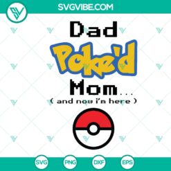 Dad Poked Mom Pokemon Onesie Svg - Fun baby bodysuits DIY Svg cut files featuring a playful design for Pokemon fans. Great for crafting!