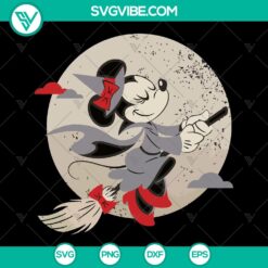 Disney Minnie Mouse Flying Witch Costume Halloween SVG | Instant Download