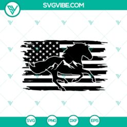 Running Horse USA Flag SVG | Distressed American Flag for Cricut | Labor Day Design