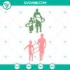 Surfing father and son beach day SVG cut file for instant download, perfect for family-themed designs.