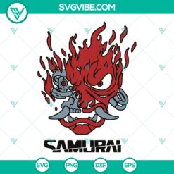 Cyberpunk 2077 Samurai Logo SVG Cut Files - Instant Download