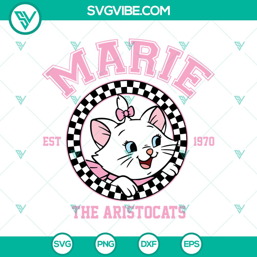 mockup-305483080.jpg Disney Marie from The Aristocats design in SVG DXF EPS PNG files, established in 1970, perfect for crafting projects.
