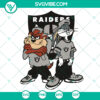 Looney Tunes themed Oakland Raiders football team SVG design perfect for NFL fans, combining hip hop vibes for Las Vegas Raiders supporters. Great gift idea.