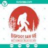 Bigfoot sighting themed SVG design with a moon, perfect for hide and seek enthusiasts.