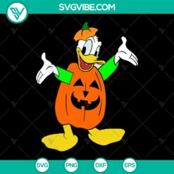 Donald Duck Halloween t-shirt design SVG, perfect for instant download. Cute and festive with Disney character theme.