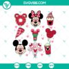 Mickey & Minnie Valentine Snacks digital files with SVG, DXF, EPS, and PNG formats for crafting.