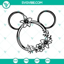 Flower and Garden Minnie Mouse Disney SVG - Mickey Ears Design Commercial Use