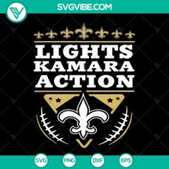 Lights Kamara Action New Orleans Saints SVG - NFL Football Fan Instant Download