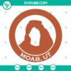 Red Sand Delicate Arch silhouette clipart in Moab Utah. SVG and PNG download of iconic Utah landmark.