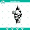 Skull in the wall SVG design for shirt, cut file with skeleton theme. Great for Halloween or gothic fashion.