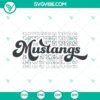 Mustangs School Spirit SVG & Retro Team Logo PNG - Cheer Mascot Design with vintage vibes perfect for school spirit apparel.