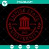 Spider Man SVG featuring Empire State University design for instant download, ideal for superhero fans and digital craft projects.