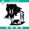 Bear and Cub SVG cut file, ideal for Cricut, featuring a silhouette design suitable for print projects. Great for crafts and DIY.