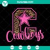 Dallas Cowboys pink star leopard letter C SVG design, perfect for birthday gifts, friends, and everyone; Cricut cut files, instant download.