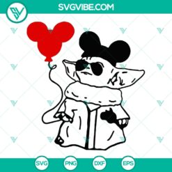 Baby Yoda Mickey Disney SVG - Star Wars SVG Instant Download