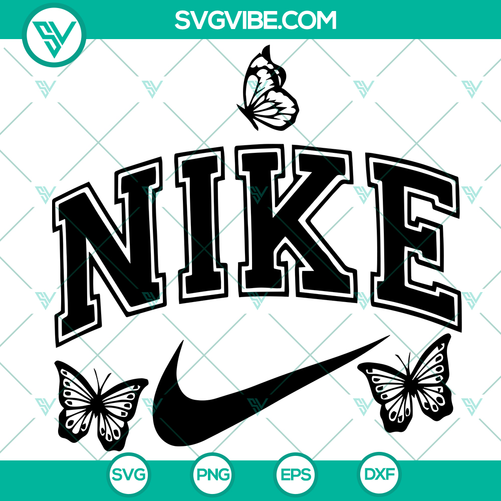 mockup-351025976.jpg Nike Butterfly Fashion logo in SVG format with "Just Do It" slogan, available for download.