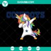Dallas Cowboys themed dabbing unicorn SVG for sport & football fans. Ideal logo for team supporters.