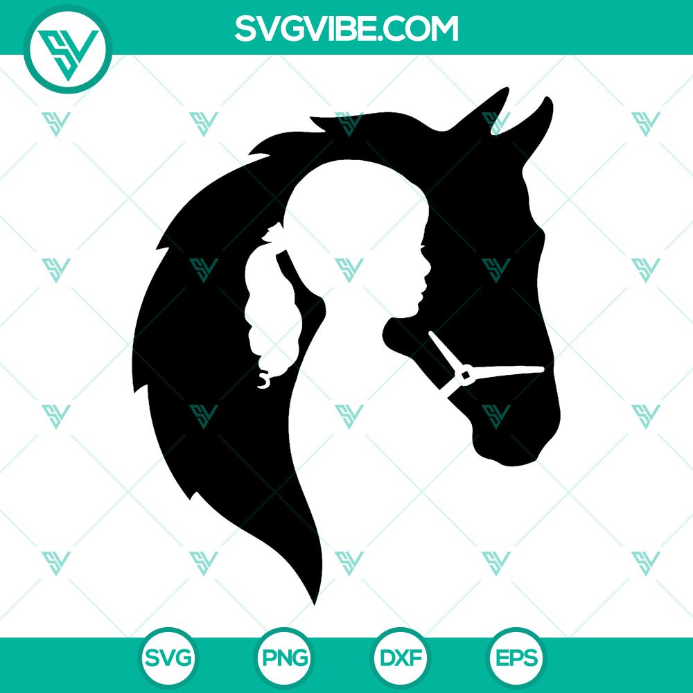 mockup-354185733.jpg Girl and Horse SVG design with "Just a Girl Who Loves Horses" text, perfect for Cricut, silhouette, instant download, small town girl theme.