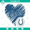 Indianapolis Colts Heart NFL Svg T-Shirt Cut File - Ideal for die-hard Colts fans, instant downloadable design.