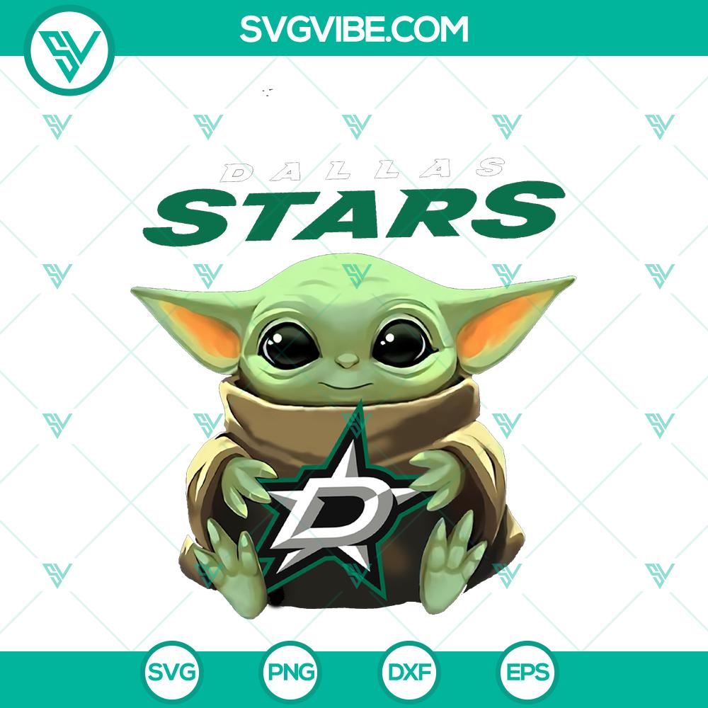 mockup-367311262.jpg Baby Yoda hugging Dallas Stars logo on a t-shirt, featuring Star Wars and NFL logos. Instant download of this unique design.